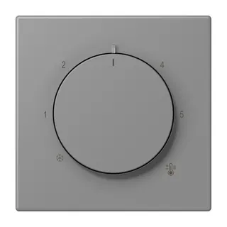 Jung Abdeckung für Raumtemperaturregler-Einsätze, Thermoplast lackiert, Serie LS, gris 31 LC1749BF203