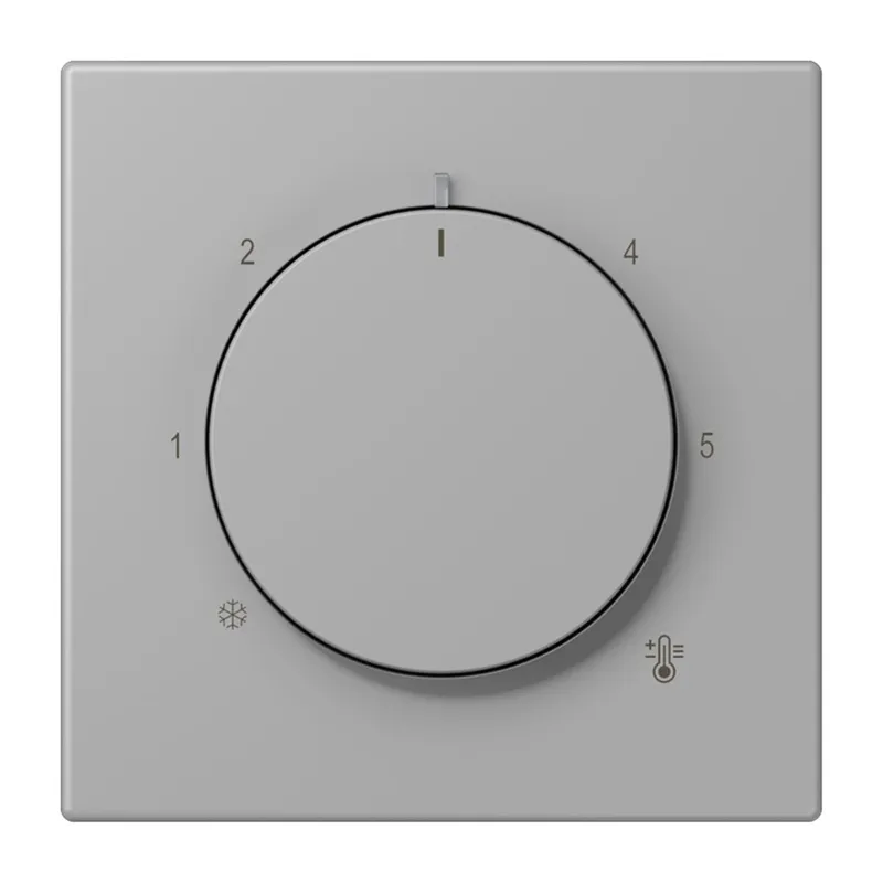 Jung Abdeckung für Raumtemperaturregler-Einsätze, Thermoplast lackiert, Serie LS, gris moyen LC1749BF204