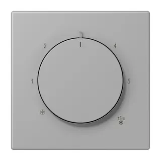 Jung Abdeckung für Raumtemperaturregler-Einsätze, Thermoplast lackiert, Serie LS, gris moyen LC1749BF204