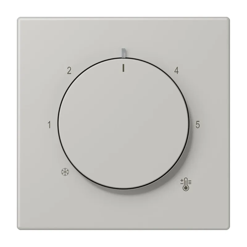 Jung Abdeckung für Raumtemperaturregler-Einsätze, Thermoplast lackiert, Serie LS, gris clair 31 LC1749BF205