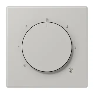 Jung Abdeckung für Raumtemperaturregler-Einsätze, Thermoplast lackiert, Serie LS, gris clair 31 LC1749BF205