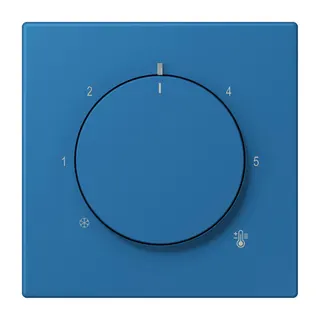 Jung Abdeckung für Raumtemperaturregler-Einsätze, Thermoplast lackiert, Serie LS, bleu céruléen 31 LC1749BF211