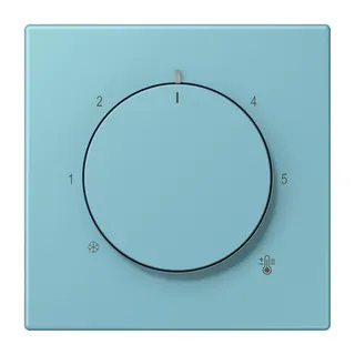 Jung Abdeckung für Raumtemperaturregler-Einsätze, Thermoplast lackiert, Serie LS, céruléen moyen LC1749BF213