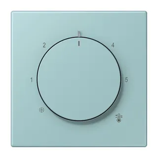 Jung Abdeckung für Raumtemperaturregler-Einsätze, Thermoplast lackiert, Serie LS, céruléen clair LC1749BF214
