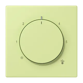 Jung Abdeckung für Raumtemperaturregler-Einsätze, Thermoplast lackiert, Serie LS, vert jaune clair LC1749BF222
