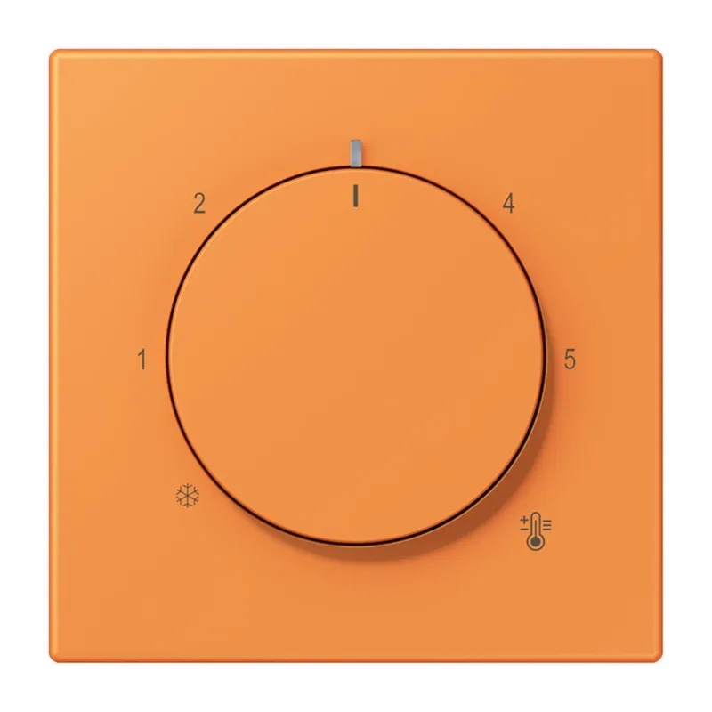 Jung Abdeckung für Raumtemperaturregler-Einsätze, Thermoplast lackiert, Serie LS, orange clair LC1749BF225