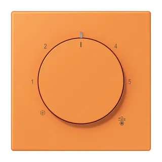 Jung Abdeckung für Raumtemperaturregler-Einsätze, Thermoplast lackiert, Serie LS, orange clair LC1749BF225