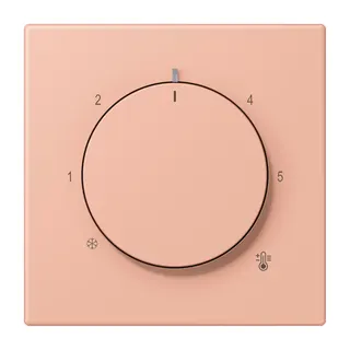 Jung Abdeckung für Raumtemperaturregler-Einsätze, Thermoplast lackiert, Serie LS, rose clair LC1749BF231
