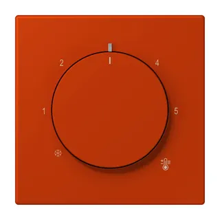 Jung Abdeckung für Raumtemperaturregler-Einsätze, Thermoplast lackiert, Serie LS, rouge vermillon 59 LC1749BF244