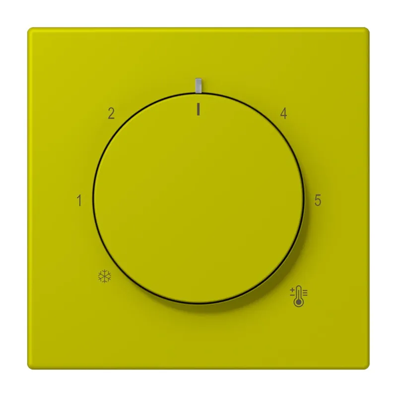 Jung Abdeckung für Raumtemperaturregler-Einsätze, Thermoplast lackiert, Serie LS, vert olive vif LC1749BF249