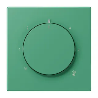 Jung Abdeckung für Raumtemperaturregler-Einsätze, Thermoplast lackiert, Serie LS, vert 59 LC1749BF250