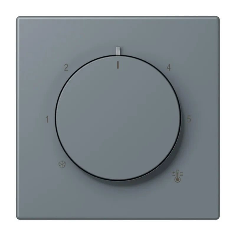 Jung Abdeckung für Raumtemperaturregler-Einsätze, Thermoplast lackiert, Serie LS, gris 59 LC1749BF251