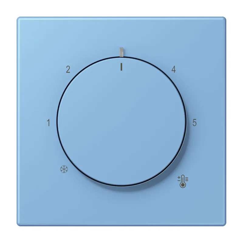 Jung Abdeckung für Raumtemperaturregler-Einsätze, Thermoplast lackiert, Serie LS, bleu céruléen 59 LC1749BF256