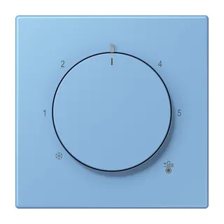 Jung Abdeckung für Raumtemperaturregler-Einsätze, Thermoplast lackiert, Serie LS, bleu céruléen 59 LC1749BF256