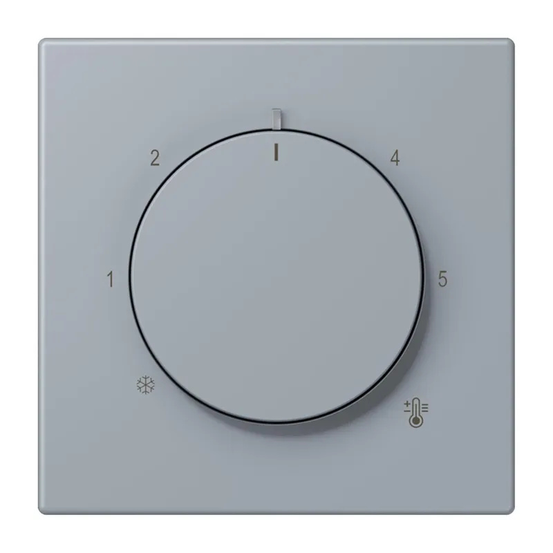 Jung Abdeckung für Raumtemperaturregler-Einsätze, Thermoplast lackiert, Serie LS, gris clair 59 LC1749BF257