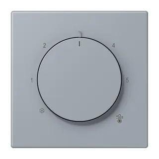 Jung Abdeckung für Raumtemperaturregler-Einsätze, Thermoplast lackiert, Serie LS, gris clair 59 LC1749BF257
