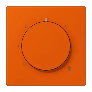 Jung Abdeckung für Raumtemperaturregler-Einsätze, Thermoplast lackiert, Serie LS, orange vif LC1749BF260