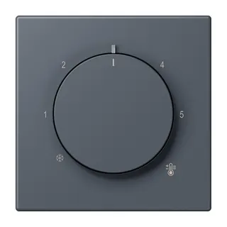 Jung Abdeckung für Raumtemperaturregler-Einsätze, Thermoplast lackiert, Serie LS, gris fonce 59 LC1749BF262