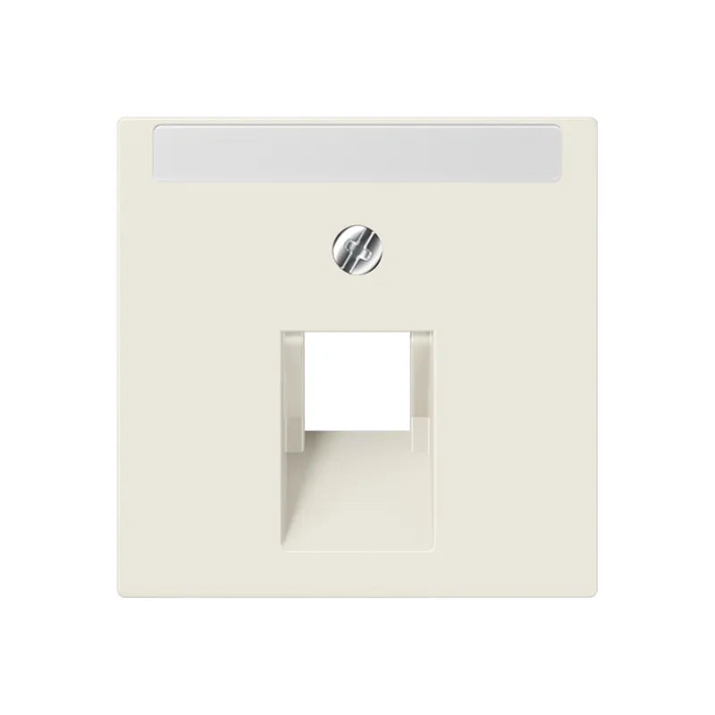 Jung Abdeckung für IAE/UAE-Anschlussdosen 1 x 8-polig, mit Schriftfeld, Thermoplast, Serie AS, weiß A569-1NAPLUA