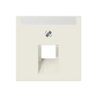 Jung Abdeckung für IAE/UAE-Anschlussdosen 1 x 8-polig, mit Schriftfeld, Thermoplast, Serie AS, weiß A569-1NAPLUA