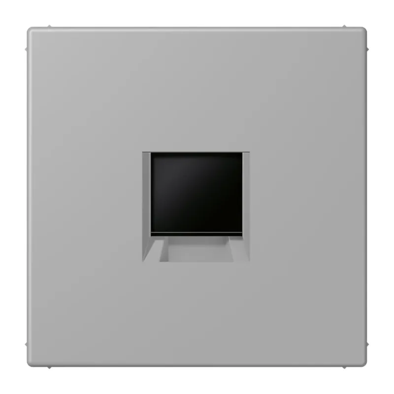 Jung Abdeckung (gerastet) für Modular-Jack-Steckbuchsen 1fach, Serie LS, gris moyen LC1969-1WE204