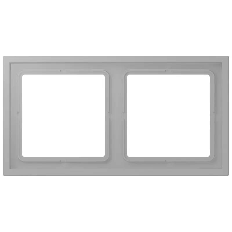 Jung Rahmen, 2-fach, LS ZERO, gris moyen LCZ982BF204
