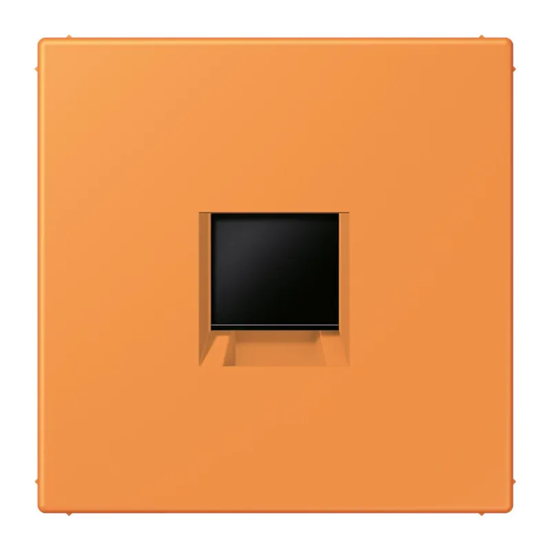 Jung Abdeckung (gerastet) für Modular-Jack-Steckbuchsen 1fach, Serie LS, orange clair LC1969-1WE225