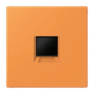 Jung Abdeckung (gerastet) für Modular-Jack-Steckbuchsen 1fach, Serie LS, orange clair LC1969-1WE225
