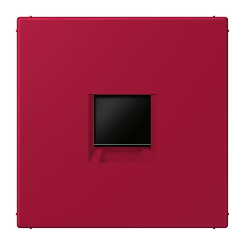 Jung Abdeckung (gerastet) für Modular-Jack-Steckbuchsen 1fach, Serie LS, rouge carmin LC1969-1WE229