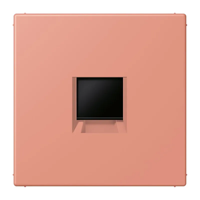 Jung Abdeckung (gerastet) für Modular-Jack-Steckbuchsen 1fach, Serie LS, l'ocre rouge moyen LC1969-1WE233