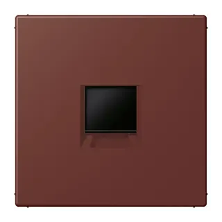 Jung Abdeckung (gerastet) für Modular-Jack-Steckbuchsen 1fach, Serie LS, terre sienne br?lée 31 LC1969-1WE235