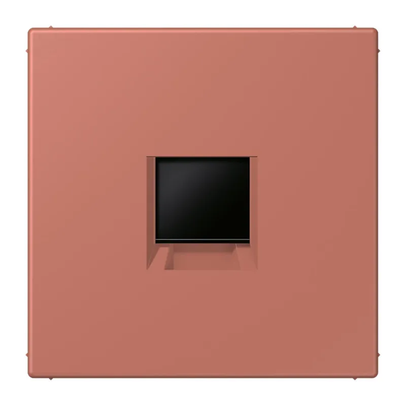 Jung Abdeckung (gerastet) für Modular-Jack-Steckbuchsen 1fach, Serie LS, terre sienne brique LC1969-1WE236