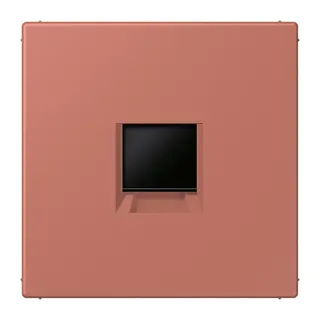 Jung Abdeckung (gerastet) für Modular-Jack-Steckbuchsen 1fach, Serie LS, terre sienne brique LC1969-1WE236
