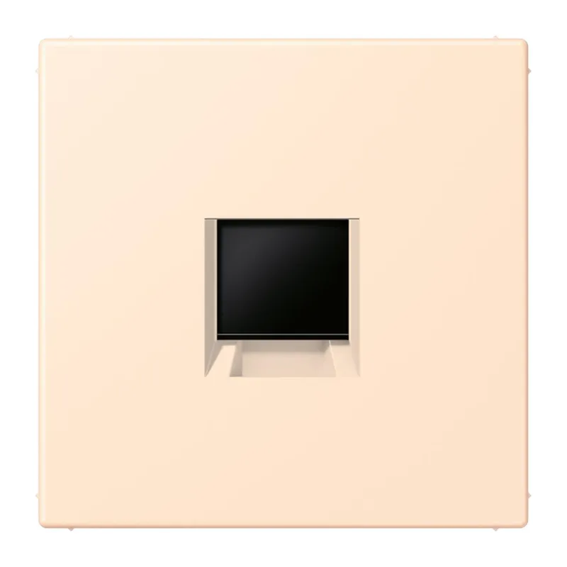 Jung Abdeckung (gerastet) für Modular-Jack-Steckbuchsen 1fach, Serie LS, terre sienne pâle LC1969-1WE238