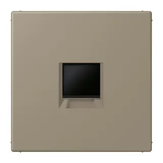 Jung Abdeckung (gerastet) für Modular-Jack-Steckbuchsen 1fach, Serie LS, ombre naturelle moyenn LC1969-1WE242
