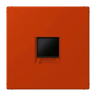 Jung Abdeckung (gerastet) für Modular-Jack-Steckbuchsen 1fach, Serie LS, rouge vermillon 59 LC1969-1WE244