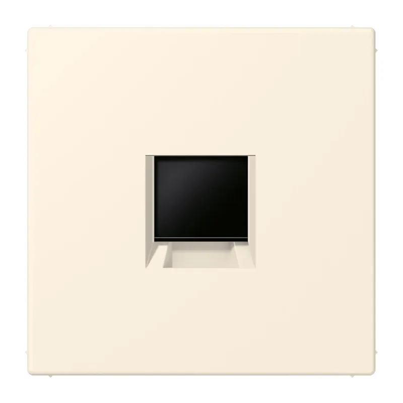 Jung Abdeckung (gerastet) für Modular-Jack-Steckbuchsen 1fach, Serie LS, blanc ivoire LC1969-1WE245
