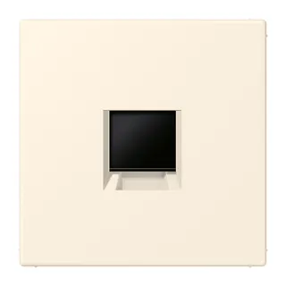 Jung Abdeckung (gerastet) für Modular-Jack-Steckbuchsen 1fach, Serie LS, blanc ivoire LC1969-1WE245