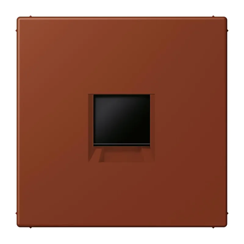 Jung Abdeckung (gerastet) für Modular-Jack-Steckbuchsen 1fach, Serie LS, terre sienne br?lée 59 LC1969-1WE247