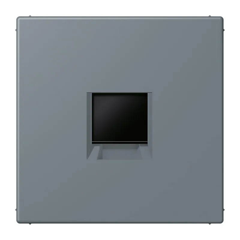 Jung Abdeckung (gerastet) für Modular-Jack-Steckbuchsen 1fach, Serie LS, gris 59 LC1969-1WE251