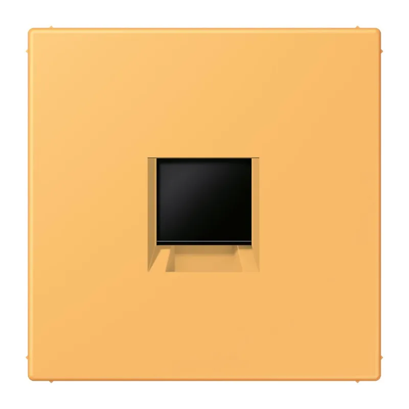 Jung Abdeckung (gerastet) für Modular-Jack-Steckbuchsen 1fach, Serie LS, ocre jaune clair LC1969-1WE254