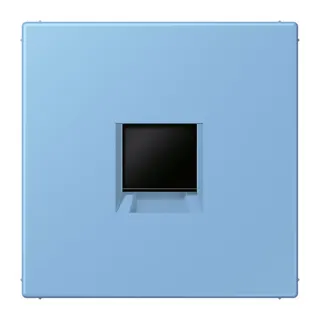 Jung Abdeckung (gerastet) für Modular-Jack-Steckbuchsen 1fach, Serie LS, bleu céruléen 59 LC1969-1WE256