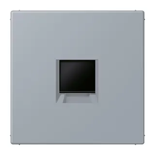Jung Abdeckung (gerastet) für Modular-Jack-Steckbuchsen 1fach, Serie LS, gris clair 59 LC1969-1WE257