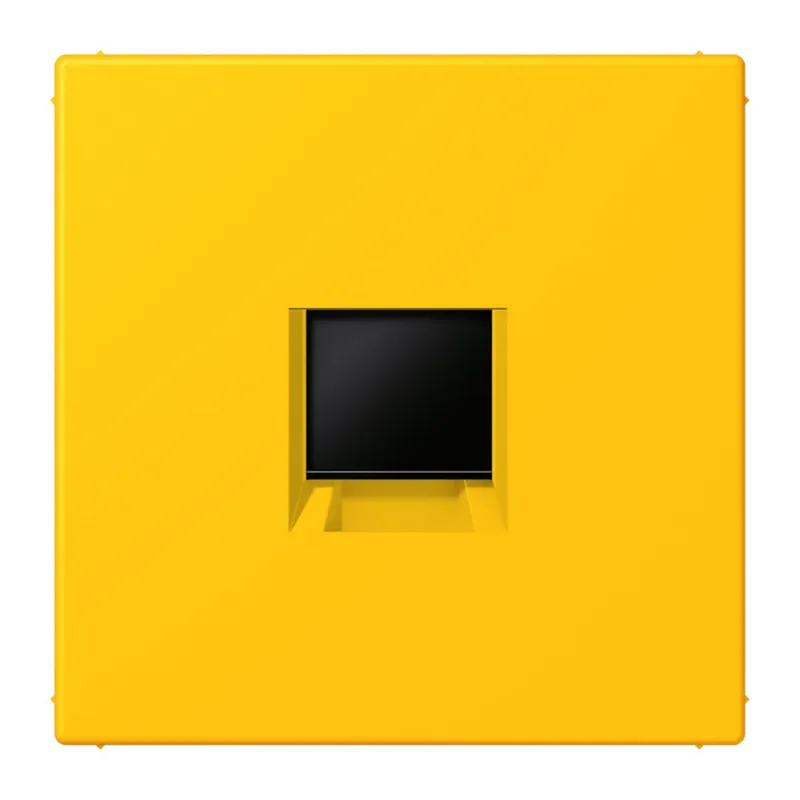 Jung Abdeckung (gerastet) für Modular-Jack-Steckbuchsen 1fach, Serie LS, le jaune vif LC1969-1WE263
