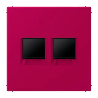 Jung Abdeckung (gerastet) für Modular-Jack-Steckbuchsen 2fach, Serie LS, rouge rubia LC1969-2WE230