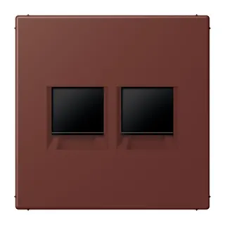 Jung Abdeckung (gerastet) für Modular-Jack-Steckbuchsen 2fach, Serie LS, terre sienne br?lée 31 LC1969-2WE235