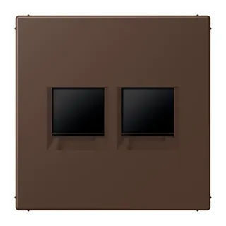 Jung Abdeckung (gerastet) für Modular-Jack-Steckbuchsen 2fach, Serie LS, terre d'ombre br?lée 3 LC1969-2WE239