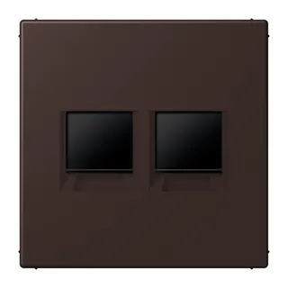 Jung Abdeckung (gerastet) für Modular-Jack-Steckbuchsen 2fach, Serie LS, terre d?ombre br?lée 5 LC1969-2WE252