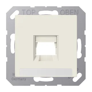 Jung Abdeckung (gerastet) für Modular-Jack-Steckbuchsen 1fach, Serie AS, weiß A1569-1NAWE