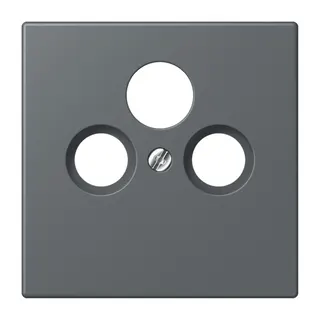 Jung Abdeckung für Universal-Sat/BK-Dosen, Thermoplast lackiert, Serie LS, gris foncé 31 LC990SAT202